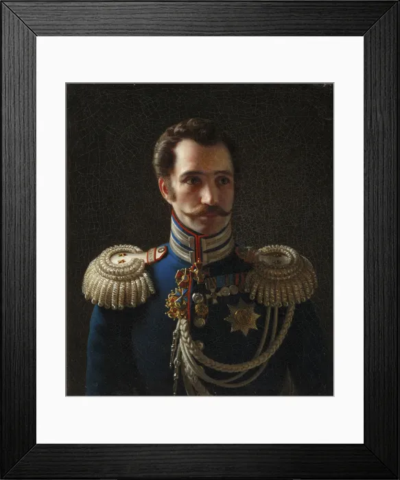 Framed Print : Portrait of Leonty Vasilievich Dubelt (1792-1862), Chief of Staff of the Corps of Gendarmes, c. 1843 Artist: Tyranov, Alexei Vasilyevich (1808-1859) Framed Print : Portrait of Leonty Vasilievich Dubelt (1792-1862), Chief of Staff of the Corps of Gendarmes, c. 1843 Artist: Tyranov, Alexei Vasilyevich (1808-1859)