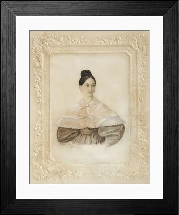 Framed Print : Portrait of Ekaterina Alexandrovna Sverbeeva, nee Princess Shcherbatova, 1833. Artist: Anonymous Framed Print : Portrait of Ekaterina Alexandrovna Sverbeeva, nee Princess Shcherbatova, 1833. Artist: Anonymous