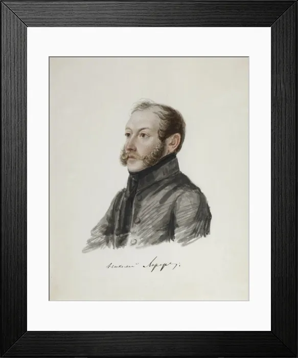 Framed Print : Portrait of Decembrist Nikolai Lorer (1794-1873), 1832-1833. Artist: Bestuzhev, Nikolai Alexandrovich (1791-1855) Framed Print : Portrait of Decembrist Nikolai Lorer (1794-1873), 1832-1833. Artist: Bestuzhev, Nikolai Alexandrovich (1791-1855)