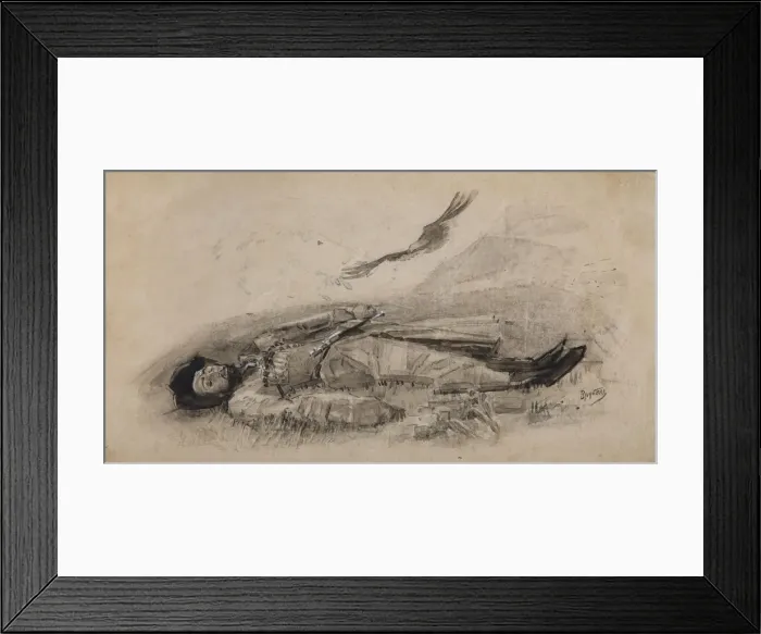 Framed Print : Illustration to the poem Ismail-Bey by M. Lermontov, 1889-1891. Artist: Vrubel, Mikhail Alexandrovich (1856-1910) Framed Print : Illustration to the poem Ismail-Bey by M. Lermontov, 1889-1891. Artist: Vrubel, Mikhail Alexandrovich (1856-1910)