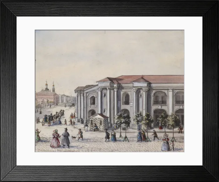 Framed Print : The Saint Petersburg Great Gostiny Dvor (Merchant Yard), 1830-1840s. Artist: Sadovnikov, Vasily Semyonovich (1800-1879) Framed Print : The Saint Petersburg Great Gostiny Dvor (Merchant Yard), 1830-1840s. Artist: Sadovnikov, Vasily Semyonovich (1800-1879)