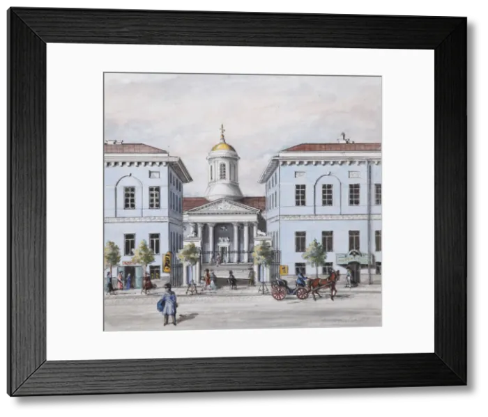 Framed Print : The Nevsky Prospekt in Saint Petersburg, 1830-1840s. Artist: Sadovnikov, Vasily Semyonovich (1800-1879) Framed Print : The Nevsky Prospekt in Saint Petersburg, 1830-1840s. Artist: Sadovnikov, Vasily Semyonovich (1800-1879)