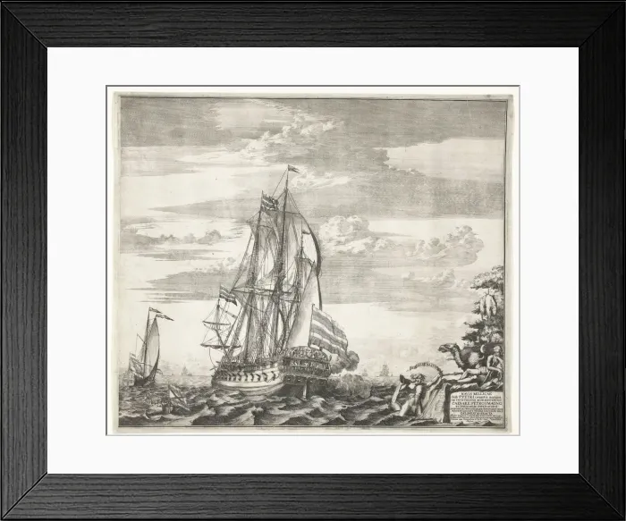 Framed Print : Flagship Goto Predestinatsia (The Providence of God) built by Peter the Great at Voronezh, 1700, 170 Artist: Schoonebeek (Schoonebeck), Adriaan (1661-1705) Framed Print : Flagship Goto Predestinatsia (The Providence of God) built by Peter the Great at Voronezh, 1700, 170 Artist: Schoonebeek (Schoonebeck), Adriaan (1661-1705)