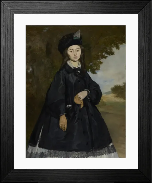 Framed Print : Portrait of Madame Brunet, ca 1863. Artist: Manet, Edouard (1832-1883) Framed Print : Portrait of Madame Brunet, ca 1863. Artist: Manet, Edouard (1832-1883)