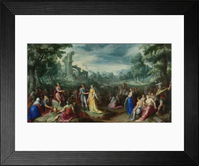 Framed Print : The Continence of Scipio Africanus, 1600. Artist: Mander, Karel van, the Elder (1548-1606) Framed Print : The Continence of Scipio Africanus, 1600. Artist: Mander, Karel van, the Elder (1548-1606)