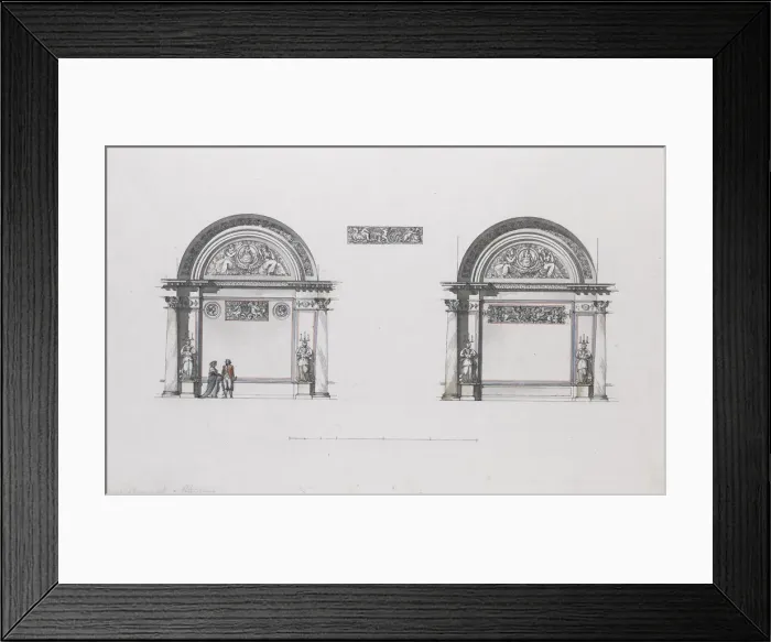 Framed Print : Design for the Sheremetev palace, Ostankino, c. 1796. Artist: Quarenghi, Giacomo Antonio Domenico (1744-1817) Framed Print : Design for the Sheremetev palace, Ostankino, c. 1796. Artist: Quarenghi, Giacomo Antonio Domenico (1744-1817)