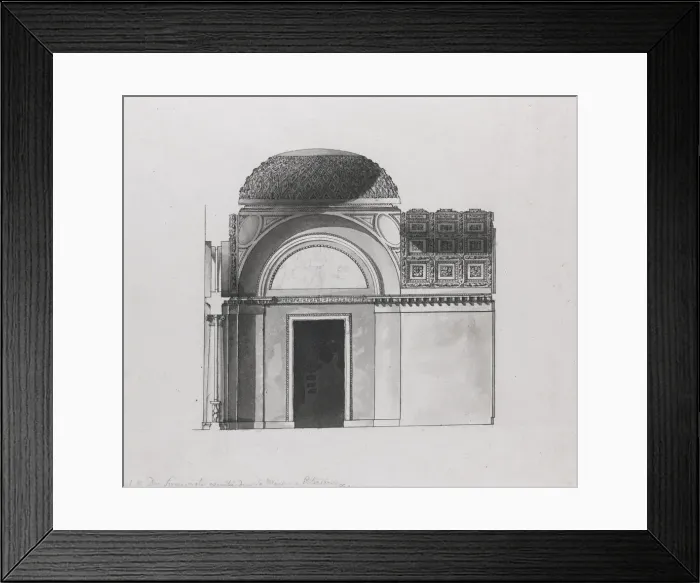 Framed Print : Cabinet Design for the Duke of Serracapriola in Petersburg. Artist: Quarenghi, Giacomo Antonio Domenico (1744-1817) Framed Print : Cabinet Design for the Duke of Serracapriola in Petersburg. Artist: Quarenghi, Giacomo Antonio Domenico (1744-1817)