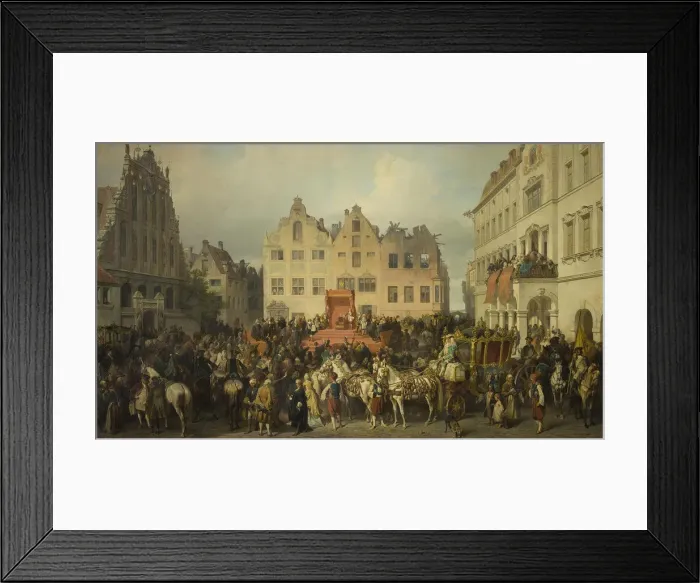 Framed Print : Riga swearing allegiance to Peter the Great, 1710, 1868. Artist: Kotzebue, Alexander von (1815-1889) Framed Print : Riga swearing allegiance to Peter the Great, 1710, 1868. Artist: Kotzebue, Alexander von (1815-1889)