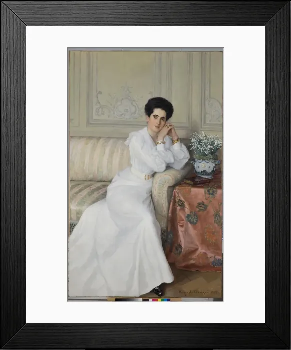 Framed Print : Portrait of Countess Darya Mikhaylovna Gorchakova, nee Bibikova, 1903. Artist: Bogdanov-Belsky, Nikolai Petrovich (1868-1945) Framed Print : Portrait of Countess Darya Mikhaylovna Gorchakova, nee Bibikova, 1903. Artist: Bogdanov-Belsky, Nikolai Petrovich (1868-1945)