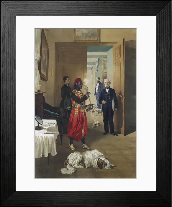 Framed Print : Foyer of the Great Palace in Tsarskoye Selo, 1865. Artist: Zichy, Mihaly (1827-1906) Framed Print : Foyer of the Great Palace in Tsarskoye Selo, 1865. Artist: Zichy, Mihaly (1827-1906)