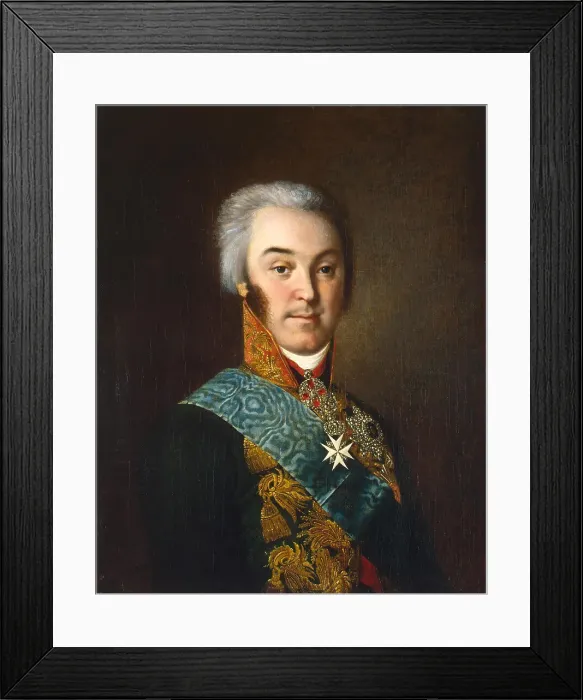 Framed Print : Portrait of Count Nikolai Petrovich Sheremetev (1751-1809), 1800s. Artist: Argunov, Nikolai Ivanovich (1771-after 1829) Framed Print : Portrait of Count Nikolai Petrovich Sheremetev (1751-1809), 1800s. Artist: Argunov, Nikolai Ivanovich (1771-after 1829)