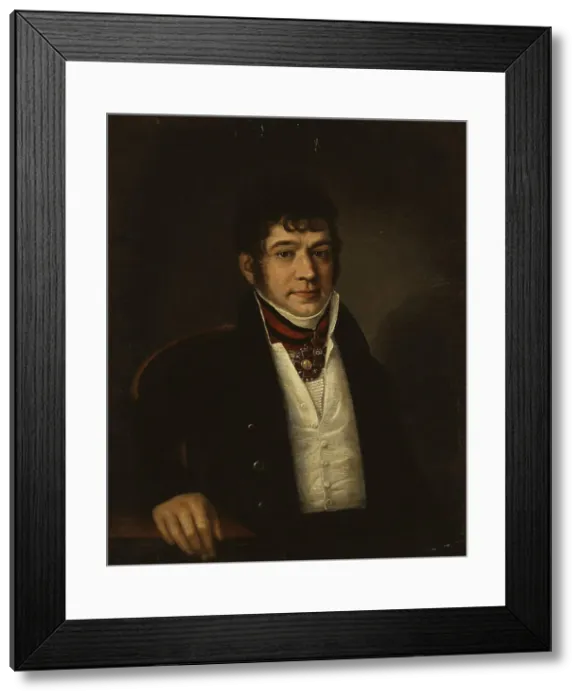 Framed Print : Portrait of Platon Bogdanovich Ogarev (1777-1838), 1810s. Artist: Anonymous Framed Print : Portrait of Platon Bogdanovich Ogarev (1777-1838), 1810s. Artist: Anonymous