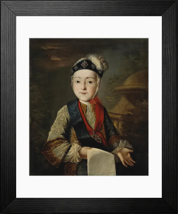 Framed Print : Portrait of Grand Duke Peter III. (1728-1762) as Child, 18th century. Artist: Anonymous Framed Print : Portrait of Grand Duke Peter III. (1728-1762) as Child, 18th century. Artist: Anonymous