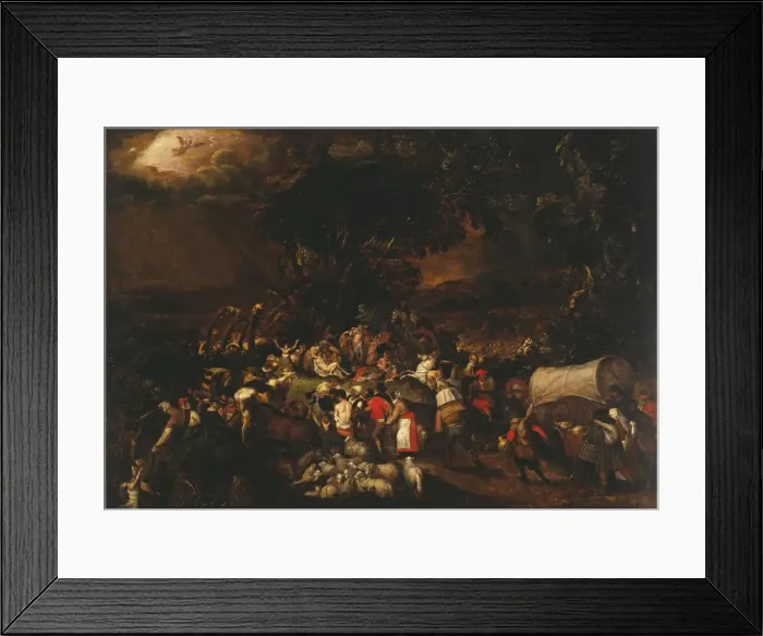 Framed Print : The Deluge, 16th century. Artist: Anonymous Framed Print : The Deluge, 16th century. Artist: Anonymous