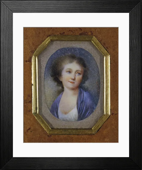 Framed Print : Portrait of Maria Alexeevna Lvova, First quarter of 19th century. Artist: Anonymous Framed Print : Portrait of Maria Alexeevna Lvova, First quarter of 19th century. Artist: Anonymous
