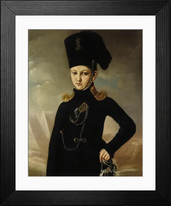 Framed Print : Cossack of the 1st Mounted Cossack Regiment Count M. A. Dmitriev-Mamonov, First quarter of 19th centu Artist: Anonymous Framed Print : Cossack of the 1st Mounted Cossack Regiment Count M. A. Dmitriev-Mamonov, First quarter of 19th centu Artist: Anonymous
