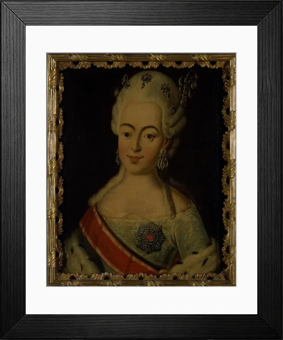 Framed Print : Portrait of Grand Duchess Natalia Alexeyevna of Russia (1755-1776), Princess Wilhelmina Louisa of He Artist: Anonymous