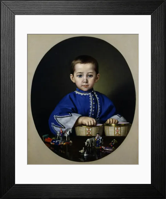 Framed Print : Boy from Terlikov Family, 1870s-1880s. Artist: Anonymous Framed Print : Boy from Terlikov Family, 1870s-1880s. Artist: Anonymous