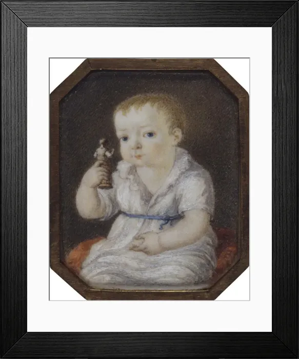 Framed Print : Portrait of Sergey Ivanovich Volkov as child, ca 1808. Artist: Anonymous Framed Print : Portrait of Sergey Ivanovich Volkov as child, ca 1808. Artist: Anonymous