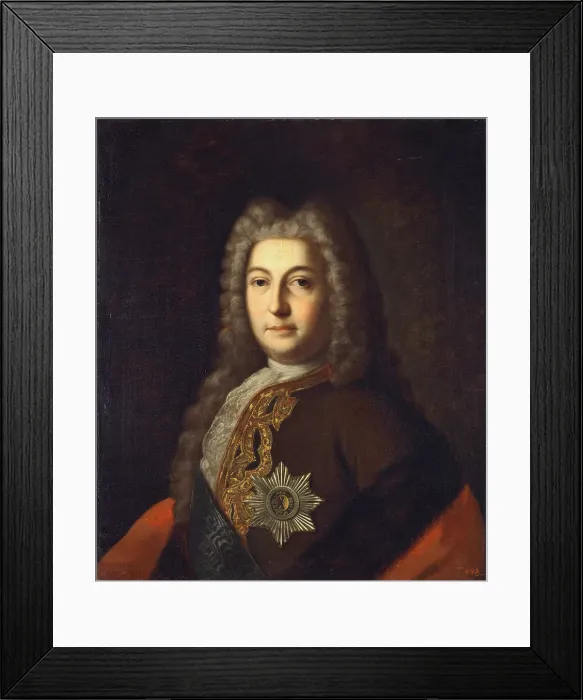 Framed Print : Portrait of Count Heinrich Johann Friedrich (Andrei) Ostermann (1687-1747), Late 18th century. Artist: Anonymous Framed Print : Portrait of Count Heinrich Johann Friedrich (Andrei) Ostermann (1687-1747), Late 18th century. Artist: Anonymous