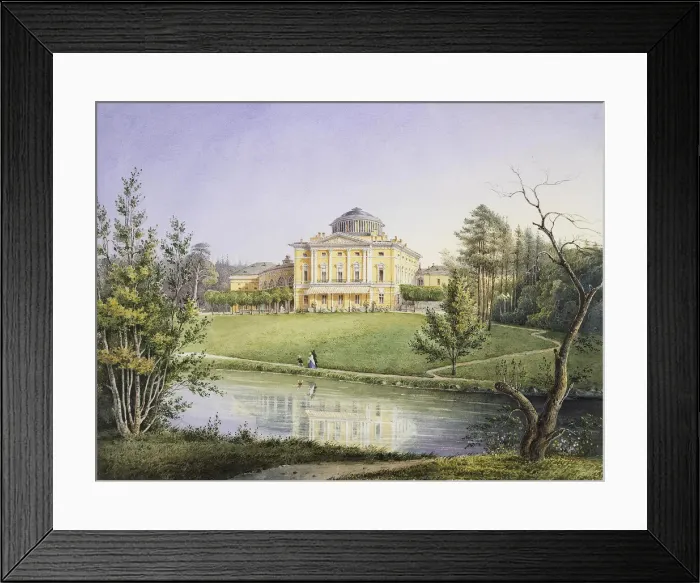 Framed Print : View of the Pavlovsk Palace, 1847. Artist: Anonymous Framed Print : View of the Pavlovsk Palace, 1847. Artist: Anonymous