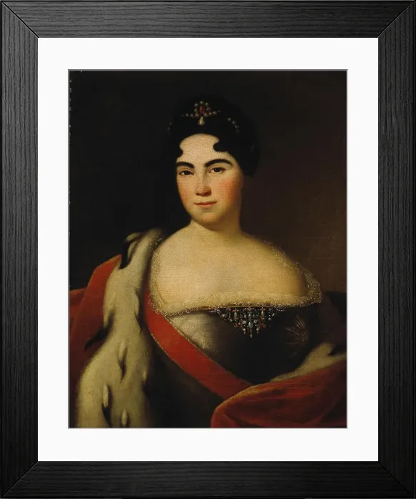 Framed Print : Portrait of Empress Catherine I. (1684-1727), First third of 18th century. Artist: Anonymous Framed Print : Portrait of Empress Catherine I. (1684-1727), First third of 18th century. Artist: Anonymous