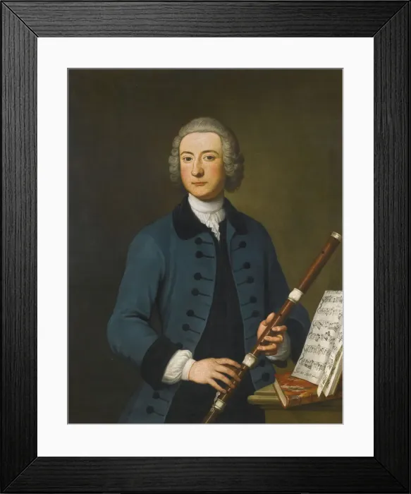 Framed Print : Portrait of Lewis Christian Austin Granom, 1743. Artist: Gibson, Thomas (c. 1680-1751) Framed Print : Portrait of Lewis Christian Austin Granom, 1743. Artist: Gibson, Thomas (c. 1680-1751)