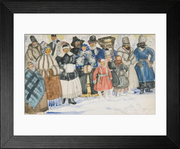 Framed Print : Costume design for the opera The Power of the Fiend by A. Serov, 1919. Artist: Kustodiev, Boris Michaylovich (1878-1927) Framed Print : Costume design for the opera The Power of the Fiend by A. Serov, 1919. Artist: Kustodiev, Boris Michaylovich (1878-1927)