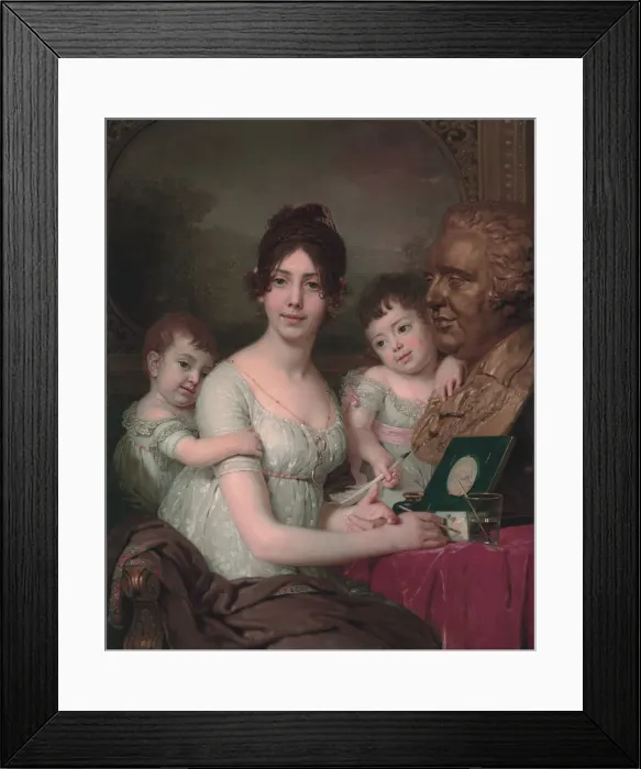 Framed Print : Portrait of Countess Liubov Ilyinichna Kusheleva, nee Bezborodko (1783-1809) with children, 1803. Artist: Borovikovsky, Vladimir Lukich (1757-1825) Framed Print : Portrait of Countess Liubov Ilyinichna Kusheleva, nee Bezborodko (1783-1809) with children, 1803. Artist: Borovikovsky, Vladimir Lukich (1757-1825)