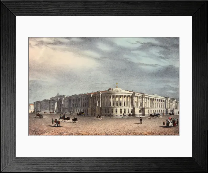 Framed Print : The Senate and Synod Buildings in Saint Petersburg, 1830s. Artist: Anonymous Framed Print : The Senate and Synod Buildings in Saint Petersburg, 1830s. Artist: Anonymous
