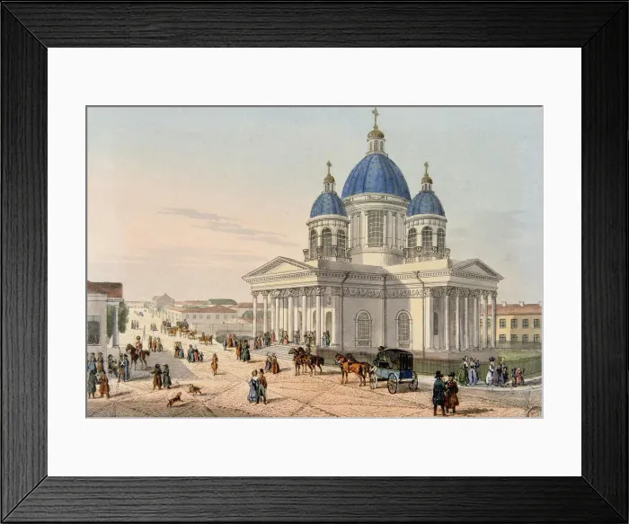 Framed Print : The Trinity Cathedral of the Izmailovsky Regiment in Saint Petersburg, 1836. Artist: Beggrov, Karl Petrovich (1799-1875) Framed Print : The Trinity Cathedral of the Izmailovsky Regiment in Saint Petersburg, 1836. Artist: Beggrov, Karl Petrovich (1799-1875)