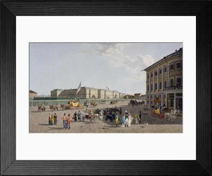 Framed Print : View of the Palace Square from the Nevsky Prospekt, 1804. Artist: Lory, Gabriel Ludwig, the Elder (1763-1840) Framed Print : View of the Palace Square from the Nevsky Prospekt, 1804. Artist: Lory, Gabriel Ludwig, the Elder (1763-1840)