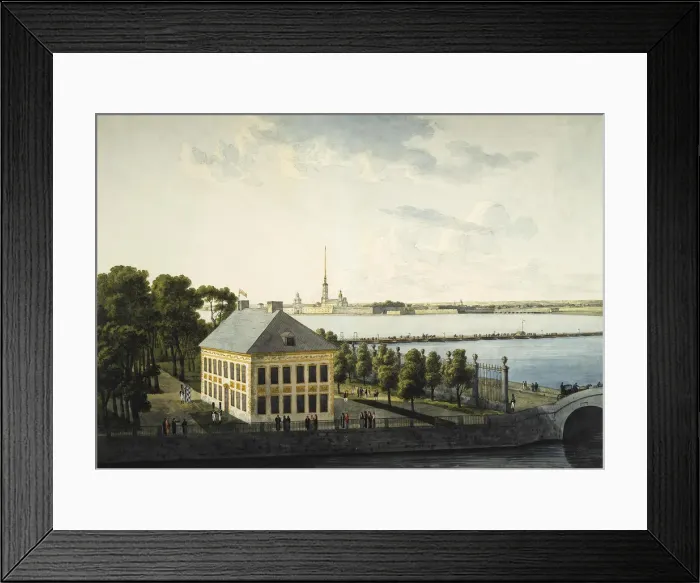 Framed Print : View of the Summer Palace of Peter I, 1809. Artist: Martynov, Andrei Yefimovich (1768-1826) Framed Print : View of the Summer Palace of Peter I, 1809. Artist: Martynov, Andrei Yefimovich (1768-1826)