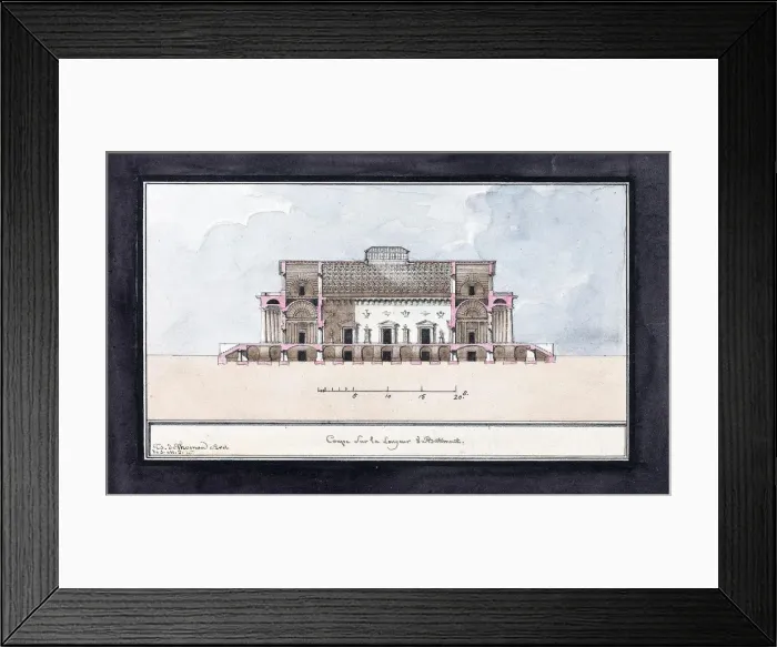 Framed Print : Design of the Stock Exchange Building in Saint Petersburg, 1804. Artist: Thomas de Thomon, Jean Francois (1754-1813) Framed Print : Design of the Stock Exchange Building in Saint Petersburg, 1804. Artist: Thomas de Thomon, Jean Francois (1754-1813)