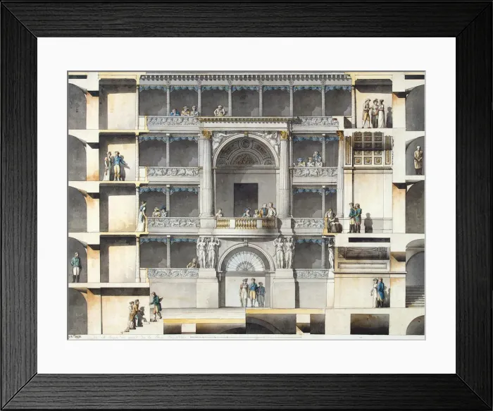 Framed Print : The Saint Petersburg Imperial Bolshoi Kamenny Theatre. Parts of the Auditorium with the Tsars Box, Artist: Quarenghi, Giacomo Antonio Domenico (1744-1817) Framed Print : The Saint Petersburg Imperial Bolshoi Kamenny Theatre. Parts of the Auditorium with the Tsars Box, Artist: Quarenghi, Giacomo Antonio Domenico (1744-1817)