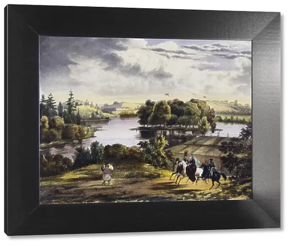 View of Izhora, 1833. Artist: Tirpeune, Adam (active 1830s)