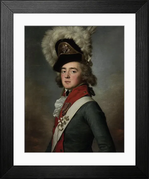 Framed Print : Portrait of Count Valerian Aleksandrovich Zubov (1771-1804), 1791-1792. Artist: Voille, Jean Louis (1744-after 1803) Framed Print : Portrait of Count Valerian Aleksandrovich Zubov (1771-1804), 1791-1792. Artist: Voille, Jean Louis (1744-after 1803)