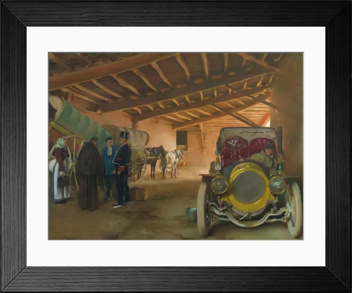 Framed Print : The Coach House, 1907. Artist: Casas, Ramon (1866-1932) Framed Print : The Coach House, 1907. Artist: Casas, Ramon (1866-1932)