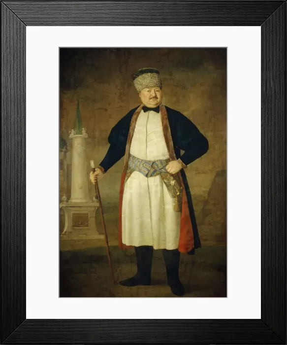 Framed Print : Portrait of the Pavel Yakovlevich Rudenko, 1778. Artist: Borovikovsky, Vladimir Lukich (1757-1825) Framed Print : Portrait of the Pavel Yakovlevich Rudenko, 1778. Artist: Borovikovsky, Vladimir Lukich (1757-1825)