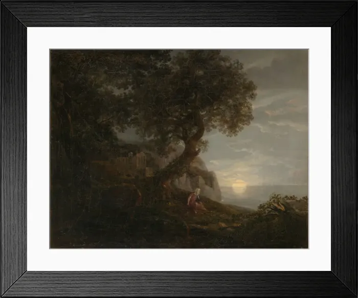 Framed Print : Moonrise. Artist: Carus, Carl Gustav (1789-1869) Framed Print : Moonrise. Artist: Carus, Carl Gustav (1789-1869)