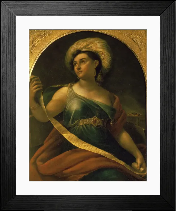 Framed Print : Portrait of the actress Ekaterina Semyonova (1786-1849) as Delphic Sibyl, 1828. Artist: Kiprensky, Orest Adamovich (1782-1836) Framed Print : Portrait of the actress Ekaterina Semyonova (1786-1849) as Delphic Sibyl, 1828. Artist: Kiprensky, Orest Adamovich (1782-1836)