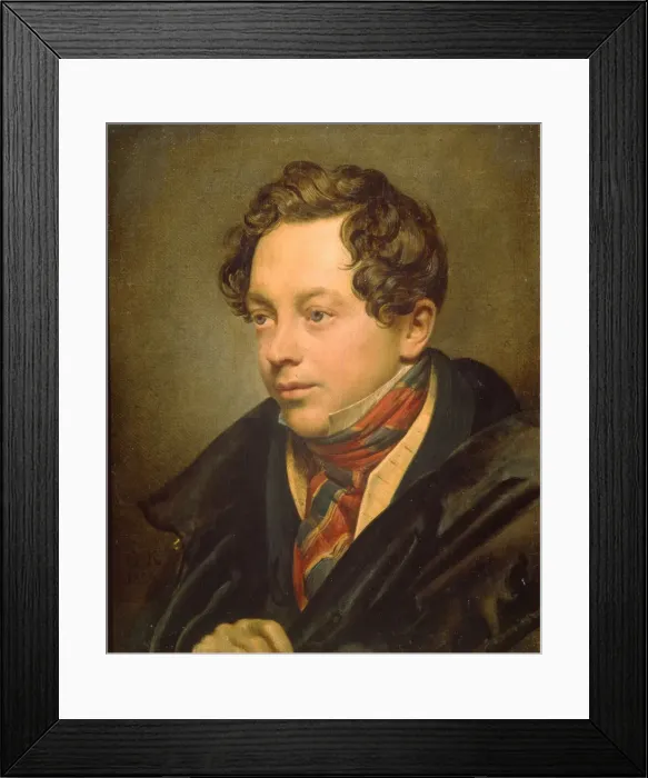 Framed Print : Portrait of the artist Pyotr Basin (1794-1881), 1829. Artist: Kiprensky, Orest Adamovich (1782-1836) Framed Print : Portrait of the artist Pyotr Basin (1794-1881), 1829. Artist: Kiprensky, Orest Adamovich (1782-1836)