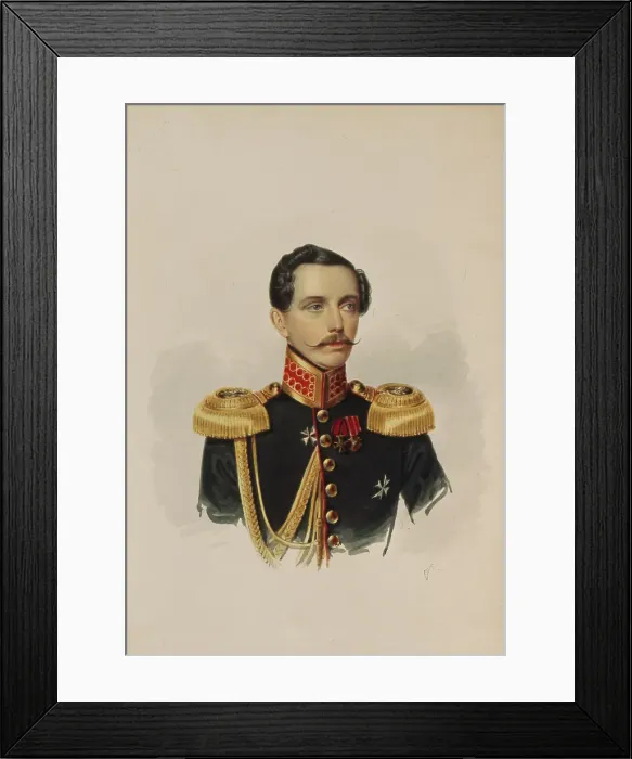 Framed Print : Portrait of Mikhail Vasilyevich Pashkov (1802-1863), 1838. Artist: Klunder, Alexander Ivanovich (1802-1875) Framed Print : Portrait of Mikhail Vasilyevich Pashkov (1802-1863), 1838. Artist: Klunder, Alexander Ivanovich (1802-1875)