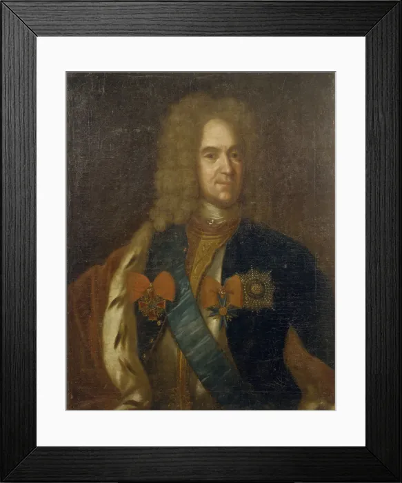 Framed Print : Portrait of Alexander Danilovich Menshikov, Generalissimo, Prince of the Holy Roman Empire and Duke Artist: Anonymous