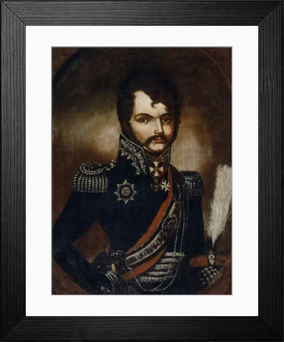 Framed Print : Portrait of Vasily Orlov-Denisov (1775-1843). Artist: Anonymous Framed Print : Portrait of Vasily Orlov-Denisov (1775-1843). Artist: Anonymous
