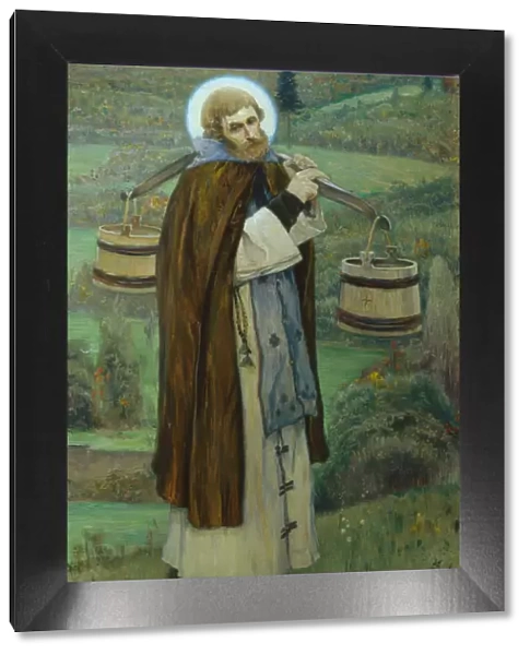 Saint Sergius labours (Triptych, Left part), 1896. Artist: Nesterov, Mikhail Vasilyevich (1862-1942)