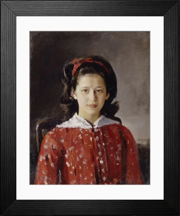 Framed Print : Portrait of Lyudmila Anatolyevna Mamontova (1874-1937), 1884. Artist: Serov, Valentin Alexandrovich (1865-1911) Framed Print : Portrait of Lyudmila Anatolyevna Mamontova (1874-1937), 1884. Artist: Serov, Valentin Alexandrovich (1865-1911)