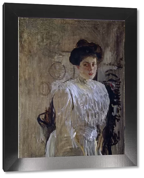 Portrait of Margarita Kirillovna Morozova, nee Mamontova (1873-1958), 1910. Artist: Serov, Valentin Alexandrovich (1865-1911)