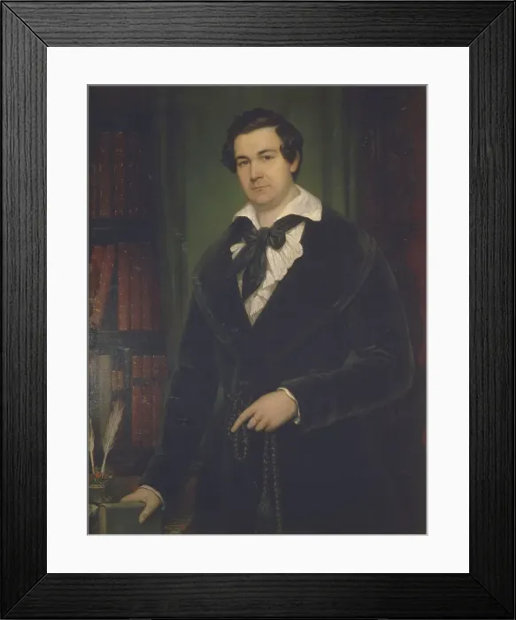 Framed Print : Portrait of the Actor Vasily Andreevich Karatygin (1802-1853), 1842. Artist: Tropinin, Vasili Andreyevich (1776-1857) Framed Print : Portrait of the Actor Vasily Andreevich Karatygin (1802-1853), 1842. Artist: Tropinin, Vasili Andreyevich (1776-1857)