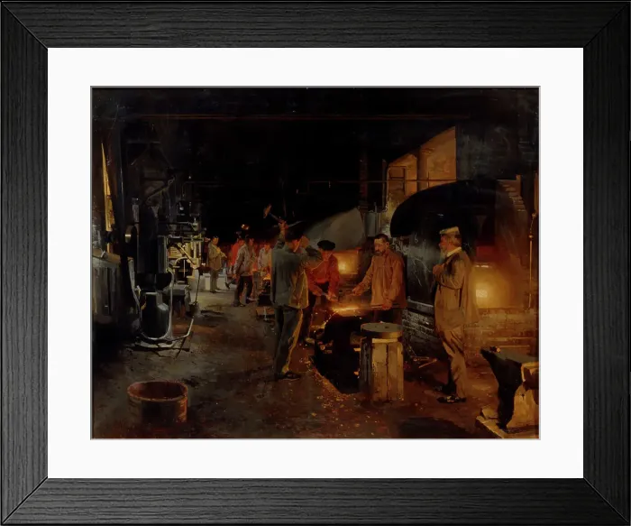Framed Print : Ironworks, 1902. Artist: Shilder, Andrei Nikolayevich (1861-1919) Framed Print : Ironworks, 1902. Artist: Shilder, Andrei Nikolayevich (1861-1919)